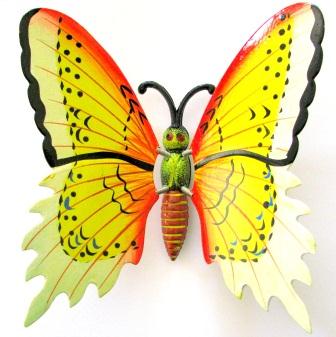 Colours of Australia Garden Stick - Yellow Butterfly